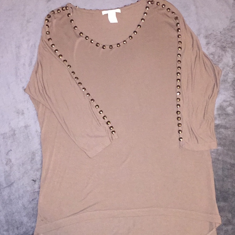 RHINESTONED Design History ladies 3/4 blouse